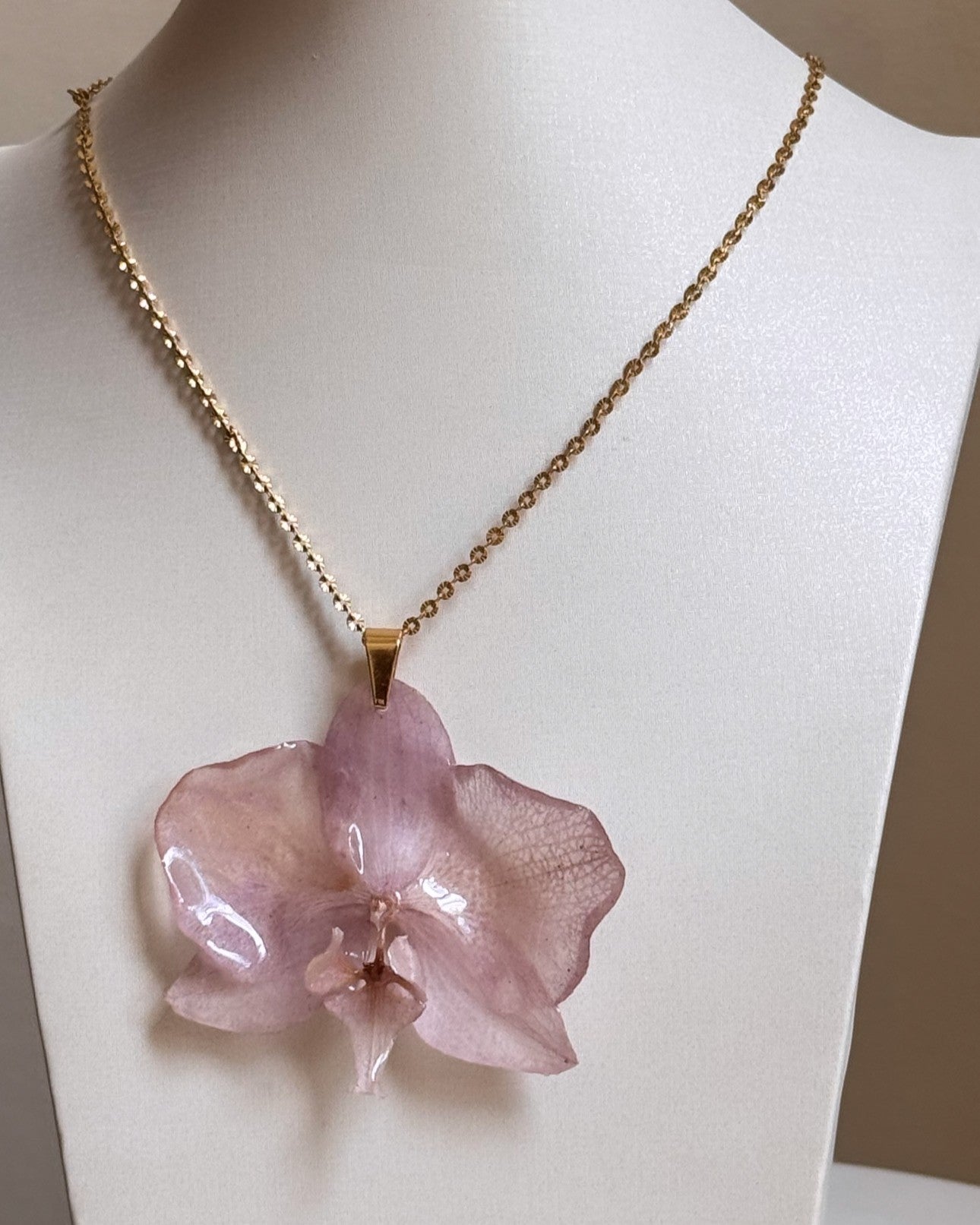 Pink Orchid Necklace