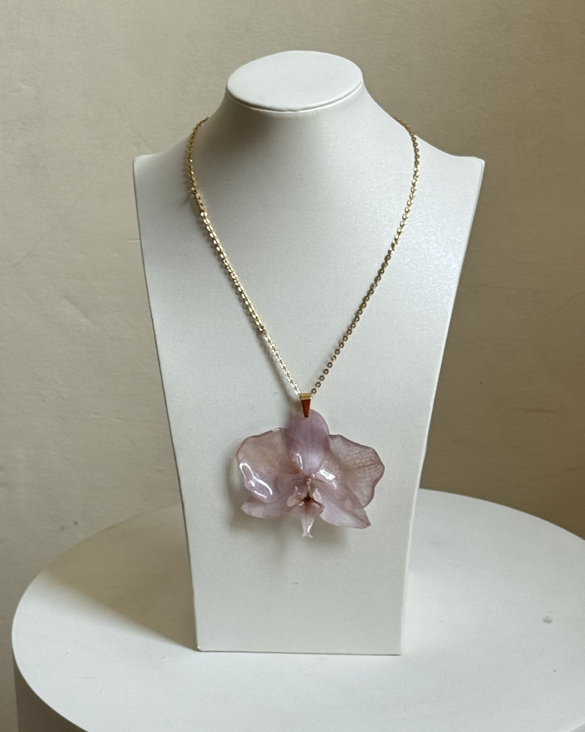 Pink Orchid Necklace
